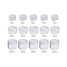 Flaky 5 ML 10 ML 20 ML Şeffaf Sert Plastik Mini Kozmetik Kutusu Losyon Krem Kavanozu