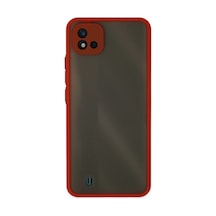 Realme C11 2021 Kılıf Montreal Silikon Kapak - Kırmızı -