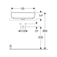 Geberit Variform Dikdörtgen Çanak Lavabo - 508 Yeşil