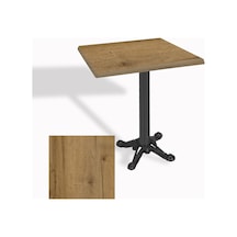 Çipa Döküm Ayak Kare Masa 60x60 Cm - Werzalit, Wermodin Ve Allzalit Tabla - Canyon Palace Oak Çok Renkli