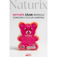 Naturix Ayıcık Şekilli Süngerli Çilekli Çocuk Sabunu 150 G Naturix Ayıcık Şekilli Süngerli Çilekli Çocuk Sabunu 150 G