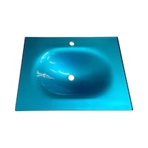 Cam Lavabo 15 MM 80 x 56 CM M.Turkuaz