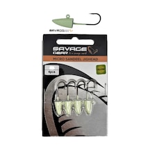 Savage Gear Lrf Micro Sandeel Jig Head Glow 4 Adet - 2.5gr