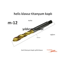 Helis Kılavuz M-12 Titanyum Kaplı Sağlam Diş Açma Klavuz