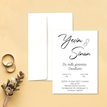 Yarendavetiyeotuz9 100 Adet Beyaz Zarflı Davetiye (486091821)-Değer 1-Değer 2
