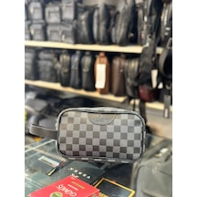 Trg Polo Gri Dama Desen El Portföy Çanta Gri