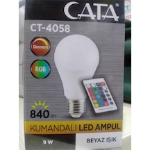 Uzaktan Kumandalı Led Ampul Çok Renkli Ampul 9w E27, Ca-4058 Genel