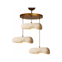 Sedra Handmade Karbon Beton Avize Salon Avize Modelleri E27 3'lü Sarkıt Modern Tasarım: Çok Renkli