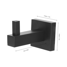 Dayanıklılık Ve Şıklık İçin Ağır Hizmet Tipi Duvara Monte Banyo Aksesuarı, Mat Siyah Paslanmaz Çelik Çok Renkli