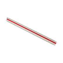 Kraf Mikyas Cetveli 30 CM. Beyaz - Kırmızı