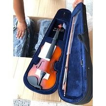 Valeria 4/4 Tam Boy Parlak Cila Masif Ağaç Keman Seti