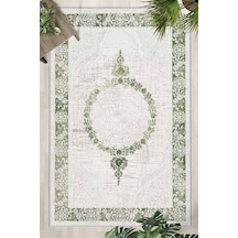 Yıkanabilir Kaymaz Taban Dijital Baskılı Halı Ve Yolluk Leke Tutmaz Salon & Mutfak Halısı - 1464 Yeşil