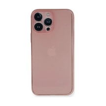 Apple Apple Uyumlu iPhone 14 Pro Kılıf Pp Ultra İnce Kapak - Pembe 0.2M-Çok Renkli