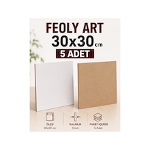 3 Mm 30x30 Mdf Plaka 5 Adet - Hobi, Maket, Ahşap El Sanatları İçin Uygun 5 Li Paket