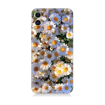 Apple Uyumlu iPhone 12 Beyaz Papatyalar Desenli Silikon Kılıf