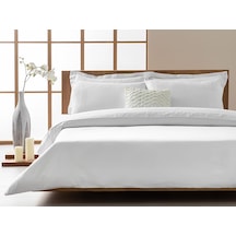 Modello Pamuk Saten Nakışlı King Size Nevresım Takımı 240x260 Cm Beyaz Çok Renkli