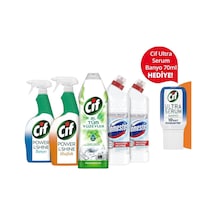 Cif - Domestos Temizlik Paketi + Ultra Serum Banyo Konsantre 70 ML