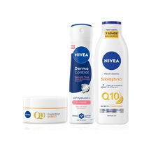 Kadın Sprey Deodorant Derma Control Natural Tone 150ml,q10 Sıkılaştırıcı Losyon400ml Ve Gündüz Kremi
