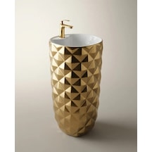 Crystal Altın Monoblok Lavabo Renkli