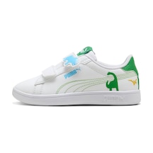 Puma Smash 3.0 Dino Çocuk Spor Ayakkabı Beyaz