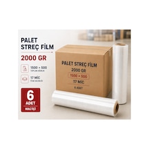 Palet Streç Film 2000 Gr 17 Micron 1500+500 Gr 6 Adet - 917781119