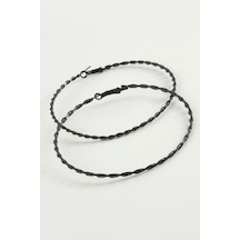 Burgulu - 154 - Metal Halka Küpe 8-9-10 Cm - Nazblsmm - 9 Cm çok renkli