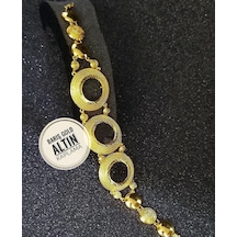 Barışgold 22Ayar Altın Kaplama Bileklik N11.59994 Çok Renkli
