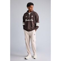 Defacto Nba Brooklyn Nets Standart Fit Kargo Cepli Jogger Eşofman Altı H9641ax26aubg816 Bej-bg816