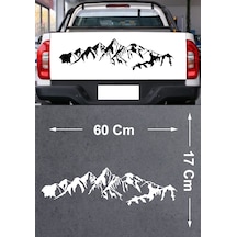 Dağ Doğa Kamp Sticker - Araba Oto Motosiklet Karavan Pickup Cam Sticker - 00128 60 Cm