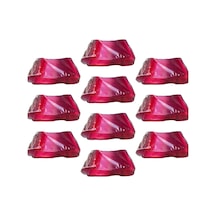 Plastik Şeffaf Pembe Sup Kaşık - Tatlı Dondurma Kaşığı - 12.5 Cm. - 50 Adetlik 10 Paket Pembe