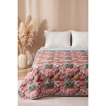 Tropik Çiçekler 5d Çok Amaçlı Çift Kişilik Baskılı Pike & Yatak Örtüsü 200x220 Cm Çok Renkli