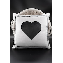 Kırlent Kılıfı Kadife 43x43 Cm Çift Taraflı Kalp Kedi Desenli Evlilik Teklifi Doğum Günü Çok Renkli