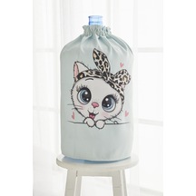Ays Home Mint Kedi Büzgülü Damacana Kılıfı