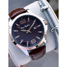 Pierre Cardin Deri Kordon 2 Yıl Garantili 3 Atm Suya Dayanıklı Erkek Kol Saati Ek.800411f10 Rose Gold - Gümüş