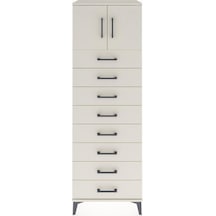 Hyperion Dolap Tek Raflı 8 Çekmeceli 2 Kapaklı 60x44x182 Aytaşı-aytaşı Aytası