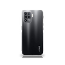 Oppo Reno 5 Lite Kılıf Kamera Korumalı Tıpalı Şeffaf Silikon Kapak