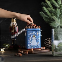 Tales Cinderella Desenli Kilitli Kapaklı Dikdörtgen Metal Saklama Kabı 7.5 x 10 x 15 CM 1 L Çok Renkli