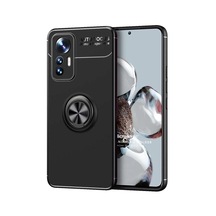 Xiaomi Mi 12t Pro İçin Kılıf Kickstand Ring Holder Siyah Mi 12t Pro İle Uyumlu Kılıf - Siyah