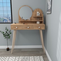 Arnetti Ruges Aynalı Makyaj Masası Ahşap Ayaklı Atlantik Çam