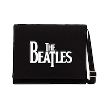 The Beatles Logo Siyah Kanvas Postacı Çantası
