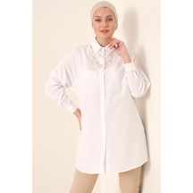 Bigdart 5845 Tesettür Tunik - Beyaz 001