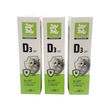 Nanbell Kediler İçin D Vitamini Takviyesi 3 x 50 ML