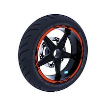 Moto GP Yarış Bayraklı Floresan Turuncu Jant Şeridi Sticker Çınar Extreme