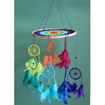 Rüya Kapanı Dream Catcher Model 6 Çok Renkli