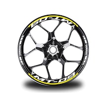 Sarı Yamaha Mt 09 Takım Jant Sticker Etiket