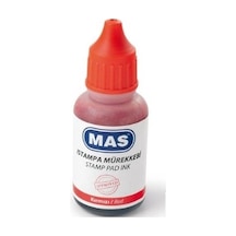 Mas Istampa Mürekkebi 20 Ml Kırmızı Renkli Istampa Mürekkebi