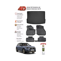 Mini Countryman Elektrikli 2024 Model Araca Özel Kokusuz Paspas Takımı + Bagaj Havuzu