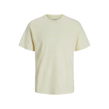 Jack & Jones Jack Jones Yazı Detaylı Pamuklu Erkek Tişört 12273163 Açık Sarı