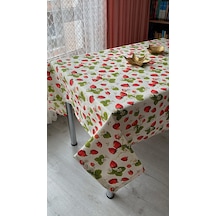 Dertsiz Masa Örtüsü Duck Keten 150 X 180 Cm Çilek Acı Kahverengi