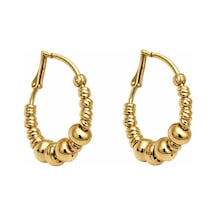 Gold Dorika Yuvarlak Küpe